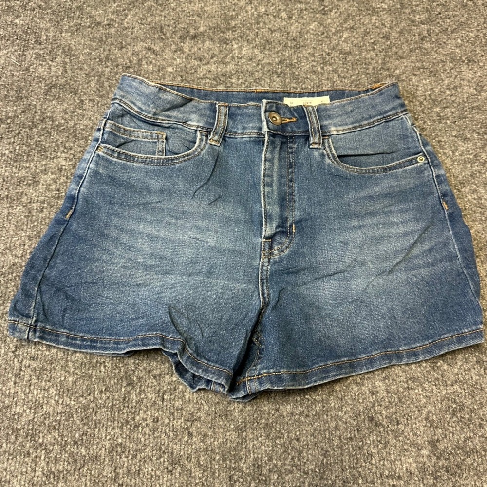 Lefties Shorts Womens Size 24 Blue Denim High Waisted Casual Medium Wash Jean
